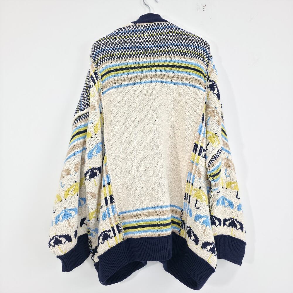 FREE PEOPLE We The Free Umbrella Knit Cardigan Sweater Oversized Large NWT - Picture 4 of 12